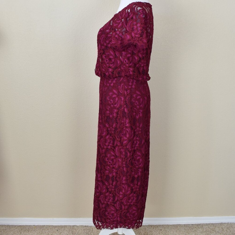 Js Collections Lace Flutter Sleeve Midi Formal Dr… - image 4